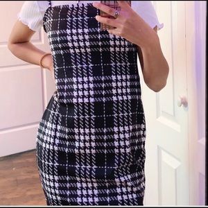 Plaid Cami Mini Bodycon Dress